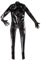 Generisch Schwarz,L, Damen Sexy Spiegel Latex-Ammoniak Freizeit Reißverschluss Lange Ärmel Eng Overall Nachtclub DS Rollenspiel Bühne Kleidung