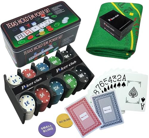 Poker Set für Pokerspiel. Robustes Kartenspiel und Pokerkoffer. Werde der Meister des Zufalls mit diesem Luxus Poker Set. Eleganz in jedem Blatt und Kontrolle bei jedem Einsatz.