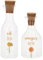 THUN, Set Olio e Aceto In Vetro in Vetro e Sughero, Collezione Happy Country, Ideale per Cucina, Olio Ø 7,37 cm, 21,93 cm, Aceto Ø 8,80 cm, 17,24 cm A