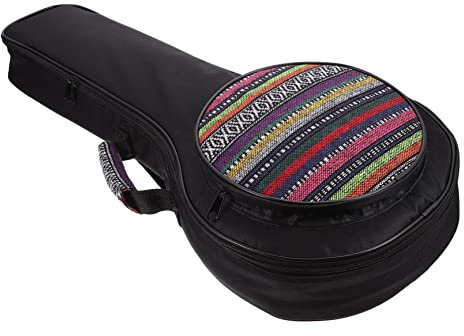 VICASKY Mandolin Gig Bag Flat Back Storage Bag Portable Musical Instrument Case Handle for Mandolin Cases