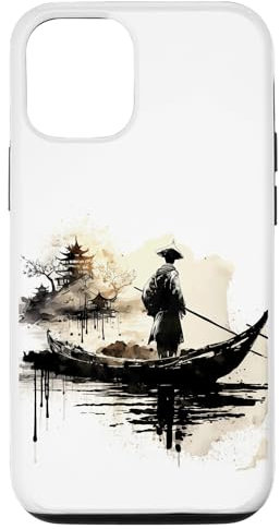 iPhone 12/12 Pro Traditional Japanese Art Sumi-e Ink Painting Watercolor Case