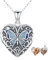 Waysles Herz Medaillon Anhänger Sterlingsilber mit Schmetterlings Motiven Schmuck Geburtstags und Weihnachtsgeschenke für Frauen