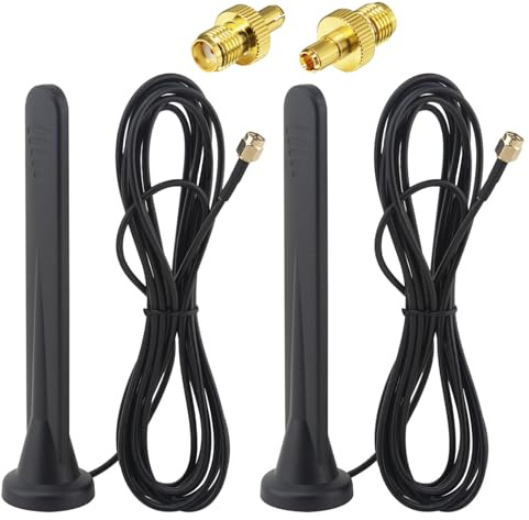 Kaunosta 5G LTE Antenna 4G Outdoor Omnidirectional Signal Amplifier Antenna, SMA TS9 Connector 15Dbi External Magnetic Base Antenna with 3M Cable for 3G/4G/5G/GSM/GPRS Router IoT Gateway Smart Home