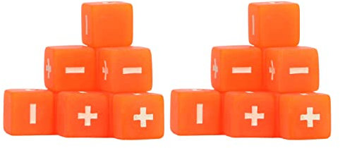 Mathematikbetrieb Würfelset, 20pcs 16mm Berechnungswürfel mit Minus Plus Schildern für Unterricht Im Klassenzimmer und Häusliches Lernen Langlebiger Kunststoffmaterial Kompakte