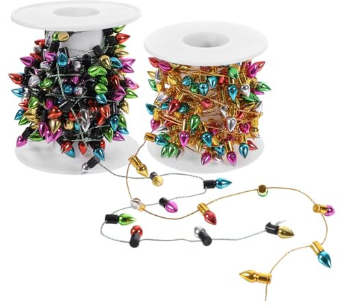 SUPVOX Christmas Simulation Light Decorative String Lights 2 Rolls 10m Miniature House Christmas Tree Decorations