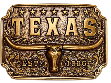 JewelryWe Boucle de Ceinture Homme Cowboy Western: Boucle Ceinture Style Vintage Texas avec Motif Tête de Taureau et Alliage Durable, Accessoire Mode pour Jeans, Costumes et Fêtes Thématiques