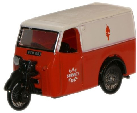 Oxford Diecast 76TV004 Gas and Coke Service Tricycle Van