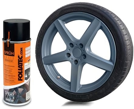 Foliatec Sprühfolie Auto Felgenfolie Sprüh Lack Spraydose Abziehbar, Gute Deckkraft, Carbongrau Matt Matt, 1x 400 ml 1er Set (1x 400 ml)