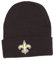 Reebok New Orleans Saints Beanie-Mütze, schwarz, mit Bündchen – NFL Manschette Winter Knit Toque Cap
