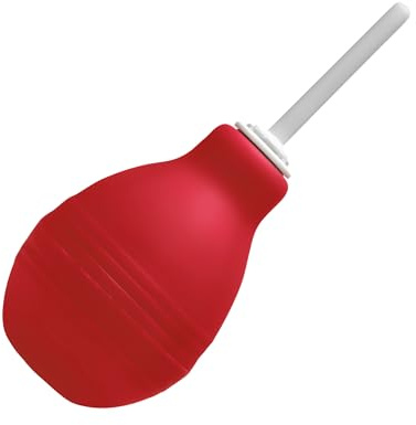 CleanStream Enema Bulb – Red 8 oz Personal Cleaning Bulb – Portable Enema Bottle for Men & Women – Easy-to-Use Travel Hygiene Kit for Quick Cleansing & Intimate Care