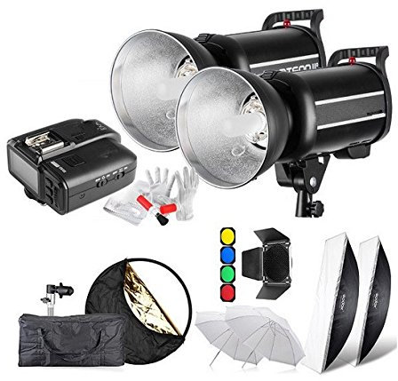 Gowe 600 WS GN76 1/8000s HSS flash da studio Strobe Lighting kit & X1T trasmettitore + Softbox Barn Door + griglia a nido d' ape + filtri con X1 C per Canon