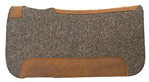 Weaver Equine Pony-Sattelunterlage aus reinem Wollfilz, stoßdämpfende Western-Schabracke für Komfort, 63,5 x 26 cm, Schwarz/Natur