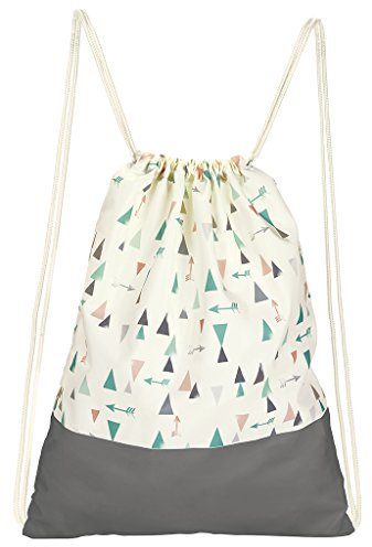 moses. Rucksack Ethno, Faltbarer Backpack, umweltfreundlich, wiederverwendbar Turnbeutel, 42 cm, Mehrfarbig