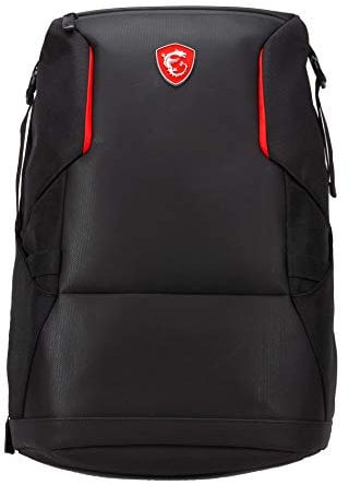 MSI Urban Raider Gaming Sac à Dos pour Ordinateur Portable 17, accès Rapide, Maille matelassée, extérieur léger en Polyester pour Ordinateur Portable 17, étanchéité IPX-2, Taille M