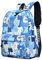 YANAIER Waterproof School Backpack for Girls Teens Cute Print Bookbag Laptop Backpack Women Travel Casual Daypack Blue Cat