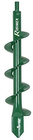 Ribimex Trivella per Trapano, Punta Elicoidale in Acciaio, Diametro 80 mm, Lunghezza 30 cm, Attacco Esagonale da 8 mm, Compatibile con Trapani Elettrici o a Batteria con Mandrino 10 mm - PRTARPER080