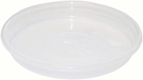 Plato para maceta de plástico transparente 14 x 2 cm, Bandeja para macetero,Bajo de macetas