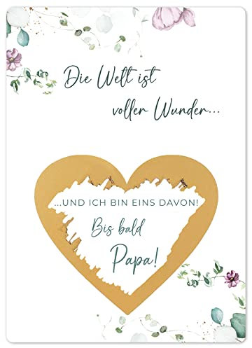 Joli Coon Rubbelkarte Du wirst Papa - Schwangerschaft verkünden Papa mit Rubbelkarten