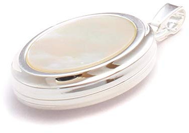 loveyourdiamonds Foto Medaillon mit Perlmutt aus 925 Sterling Silber