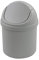 Dynko Mini Desktop Bin with Swing Lid, 2 L Plastic Worktop Bin (Grey)