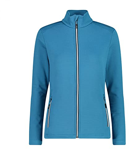 CMP Damen Stretch Performance Fleece Full Zip with Logo on Shoulder Fleecejacke, Lake, 42