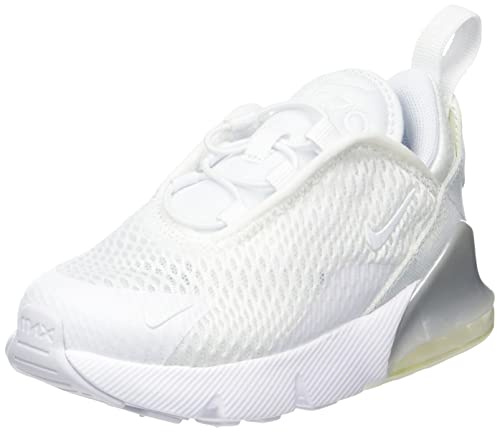 Nike Baby Jungen Air Max 270 Sneaker, White/White-Metallic Silver, 22 EU