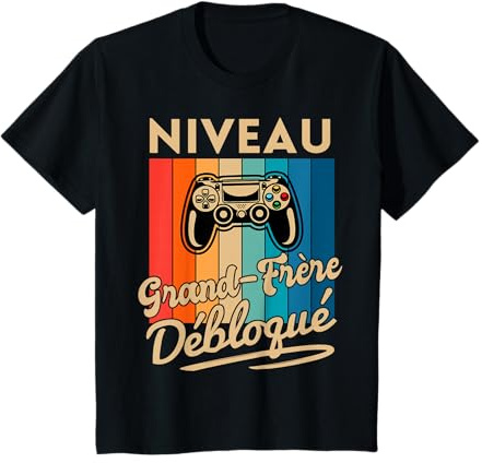 Niveau Grand Frère Débloqué Annonce Grossesse Geek Humour T-Shirt