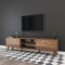 Dmora Mueble Aldh, aparador de salón, Armario bajo para TV, Base de Pared Equipada, 180 x 35 x 49 cm, Nogal