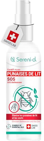 SOS ANTI CIMICI DA LETTO CHOC - Spray Insetticida CHOC - Disinfestazione facile e rapida delle cimici da letto - Trattamento naturale con Oli Essenziali e Fiore di Piretro Vegetale - Swiss Lab