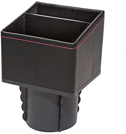 iSpchen Getränkehalter Auto Aufbewahrungsbox Organizer Leder Aufbewahrungstasche Becherhalter Auto Innenraum Zubehör Autositz Konsole Taschen Organizer Box für Handy,Münzen,Geldbörse,Karten
