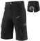 BERGRISAR MTB Hose Herren Fahrradhose Radlerhose Radhose mit Gepolstert Mountainbike Bike Hose, 6 Tachen 1806BG001D - Schwarz - XX-Large