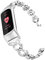 Wearlizer Compatible with Fitbit Charge 5 Strap, Adjustable Premium Metal Straps Bling Bracelet Dressy Wristbands Accessories Replacement Bands for Fitbit Charge 5 Bands for Women, Silver