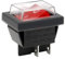AUTOZOCO Interruptor Basculante DPST ON/OFF 4 pin, Interruptor Basculante DPST de Encendido y Apagado, Interruptor de Encendido/Apagado de Dos polos y Cuatro Terminales, 250 V - 16A, PVC, Luz Roja