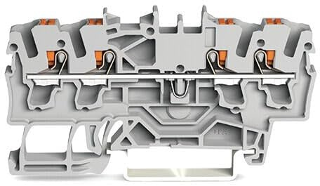 WAGO Kontakttechnik 2202-1401 Klemmleiste, grau, Polzahl 4