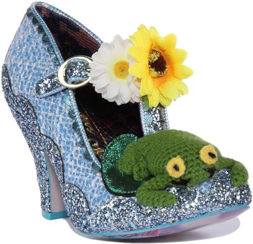 Irregular Choice SS23 Lily Leapfrog Heels, Blue, UK 6.5 (EUR 40)