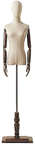 Schneider-Schaufensterpuppe weiblich männlich weiblich Schneiderpuppe mit Kopf, Erwachsener, verstellbarer Damen-Mannequin-Torso, für Hut/T-Shirt/Hochzeitskleid, Schneiderpuppe, verstellbar (Stil 1)