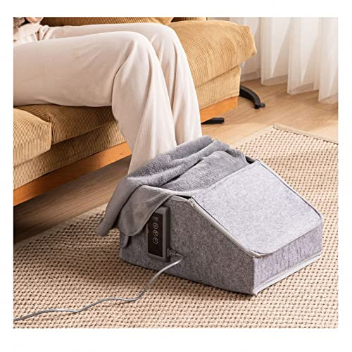 AXTMR Dreidimensionaler Fußwärmer mit konstanter Temperatur im Winter, Fußwärmer unter dem Schreibtisch, mit 5-stufiger Temperatureinstellung,Gray,30 * 38cm