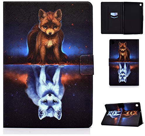 LSPCASA Samsung Tablet 2022/2021 SM-X200/X205/X207 Funda Galaxy Tab A8 Fundas Material De Cuero PU Soporte Folio Cubierta Protectora Shell Auto Wake/Sleep Fundas Tablet Samsung Tab A8 Zorro
