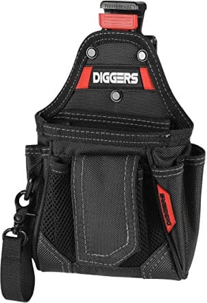 Diggers Tools - Universal Werkzeugtasche - [ Profi Quick Klik System ] Flexibel Kombinierbare Werkzeugtasche Gürtel - Hochwertige Gürteltasche Werkzeug für Elektriker, Dachdecker & Zimmerer
