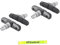 2 Paar (4 Stück) Shimano Fahrrad Bremsschuhe S65T Deore Bremsklötze Bremsbeläge V Brake inklusive MSZweirad Reflexband