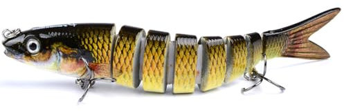 Accessori per la pesca - Pesca per Lucci, Bass e Trote Esche Multi-Jointed d'acqua dolce e salata, Esche Swinging Rubber Lures Esca Wobbler multisezione tipo B