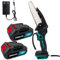 Mini Kettensäge Akku-Ersatz für Makita, Handheld Electric Kleine 6 Zoll Kettensäge mit Kette für Baumäste Gartenschnitt (mit 2x3,0Ah Akku und Ladegerät)