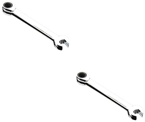 Hemobllo 2pcs Ratchet Wrench Dual Head Spanner Combination Tool Easy Handle Home and Factory Use