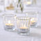 Ginger Ray 3x photophores en verre nervuré avec bordure dorée, décorations de Table de mariage, 5.5cm, Gold