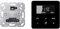 JUNG Home Raumthermostat-Set mit 1790RTR Raumtemperaturregler-Einsatz mit Fühleranschluss + BTCD1791SW Raumthermostat-Display Glas Schwarz Serie CD