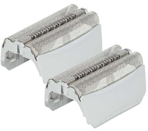 vhbw 2x Doppelscherfolie kompatibel mit Braun 5647 | 5649, 5645, 5652, 5646, 570, 5643, 5644, 560S Elektrorasierer + Rahmen, silber
