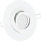 LED Einbaustrahler mit Blende großer Einbaudurchmesser weiß | rund | schwenkbar | Lochmaß Ø 68mm - 135mm | Einbautiefe 55mm | MR16 12V Farbe 5W LED warmweiß MR16 12V