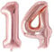 Vthoviwa 40 Zoll Luftballon Zahlen 14/41 Rosegolden, Helium Luftballon 14/41. Geburtstag Foil Ballon, 0123456789,10-19,20-25,30,40,50,60,70,80,90, Folienballon 14/41 Party Decoration
