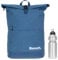 Kurierrucksack Rucksack Bench Classic mit Laptopfach 19 Liter Large A4 mit Geheimfach 64180 + Trinkflasche (Stahlblau Denim 5400)