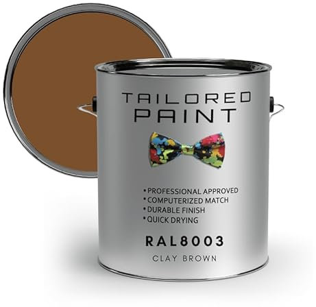 Tailored Paint uPVC Window & Door 1K Paint Brush or Spray On - Satin Finish - RAL8003, Clay Brown - 500ml Tin
